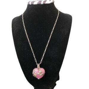 Barbara Bixby Heart Pendant 925 18K Gemstone 925 Italian Chain